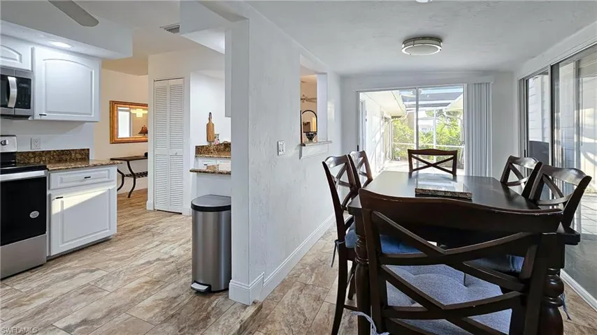 Dining room with baseboards