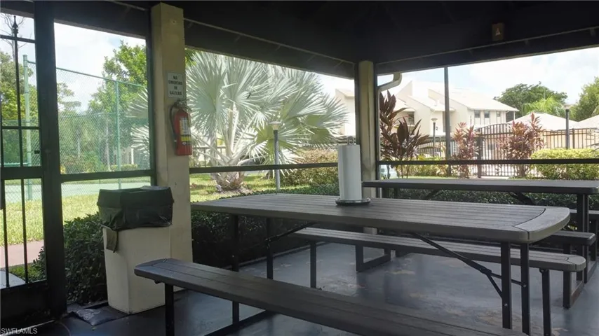 Screened Cabana for condo residents