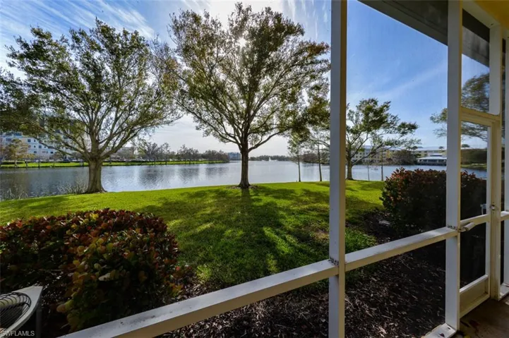 Screened in back lanai with fabulous lake views