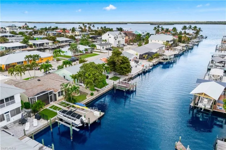 Canal view with direct access to open water, providing endless opportunities for boating and waterside activities.