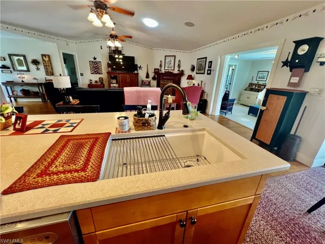 Oversized sink.