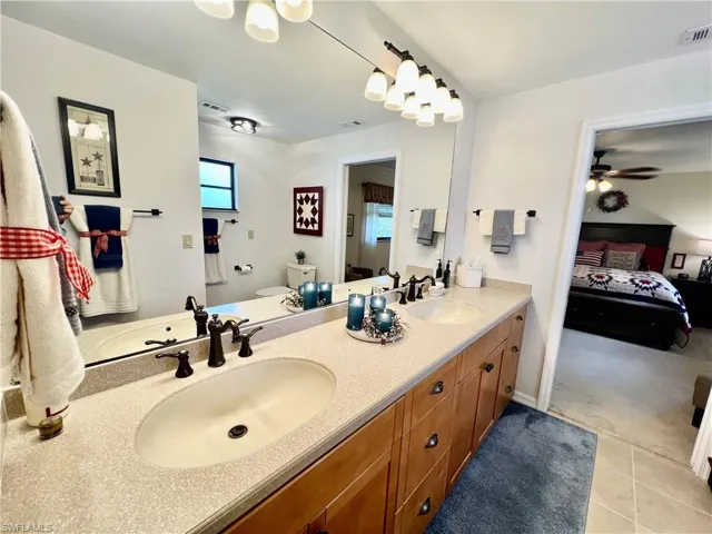 Dual sinks with plenty of vanity space.