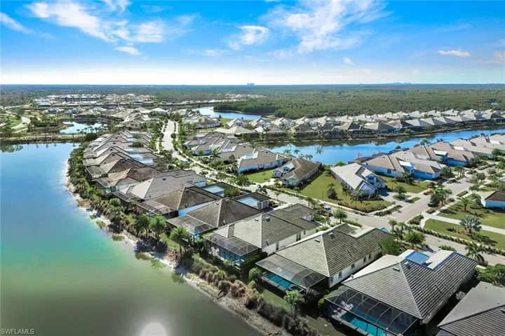 Aerial view of residential area