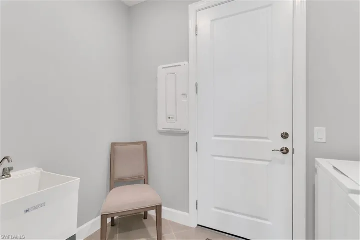 laundry tub sink, and washer and clothes dryer