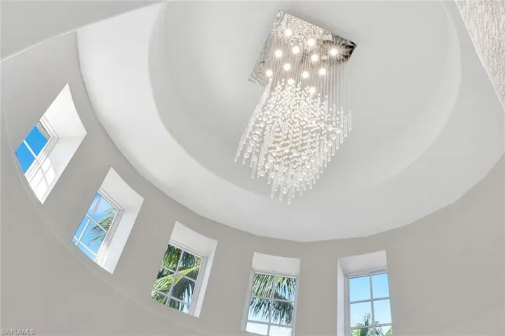 Detailed view of a chandelier
