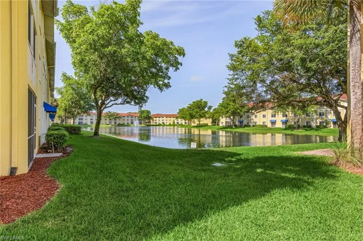 View of yard featuring a water view