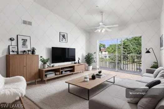 Virtually Staged Living Room