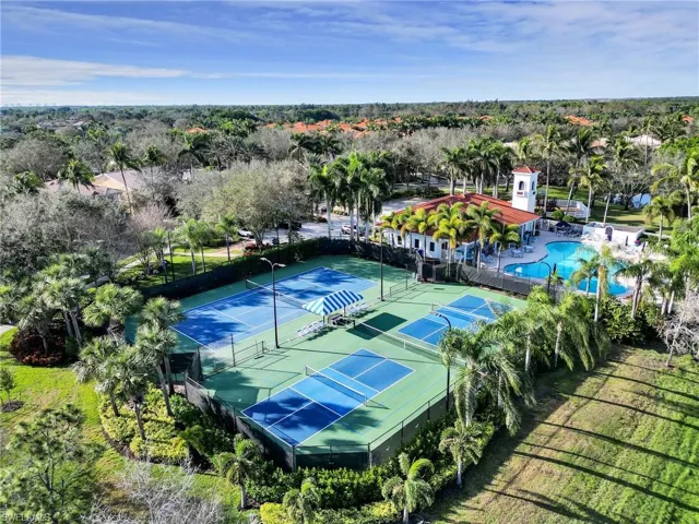 Bird's eye view of a pool
