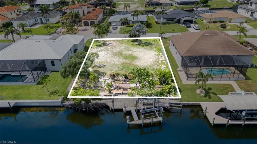 Aerial view-waterfront side of property