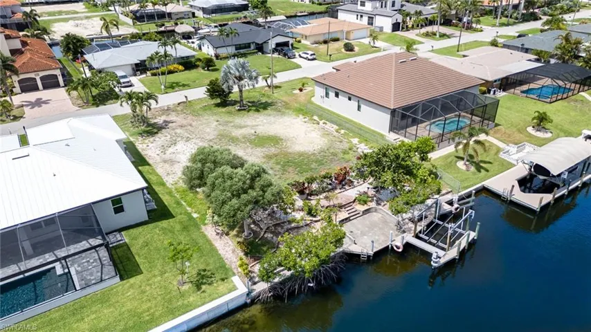 Tiered/terraced landscape and concrete dock