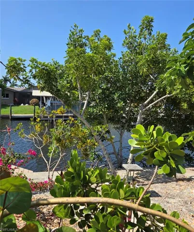 with shade trees.