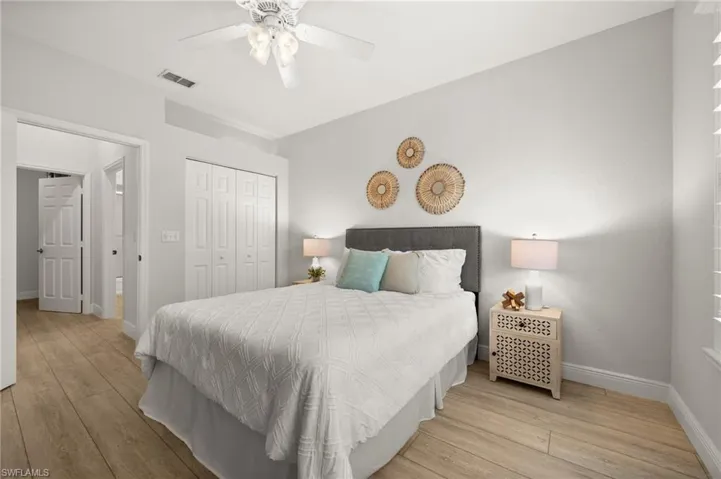 Second bedroom offers a spacious closet & ensuite bath.