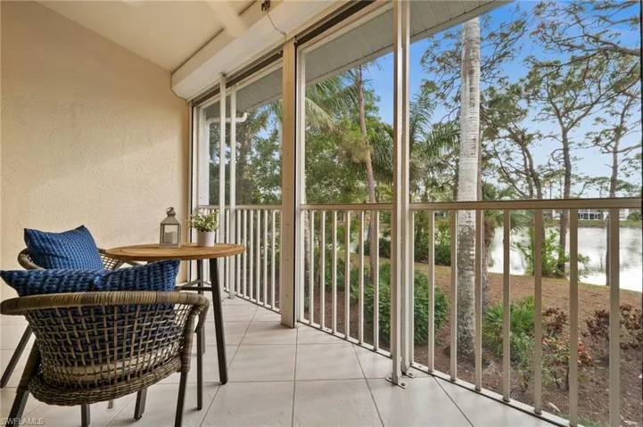 Beautiful lake & nature views from the tiled lanai.