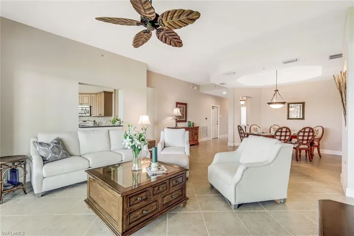 Neutral decor throughout