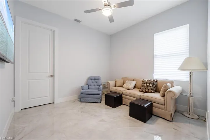 Living room with baseboards