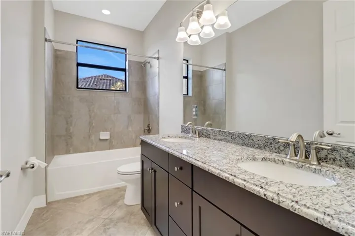 full bath upstairs with double vanity