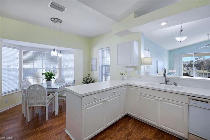 The Kitchen is open to Dining and Living rooms