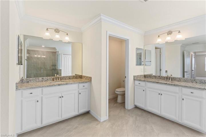 dual vanities in the primary bathroom