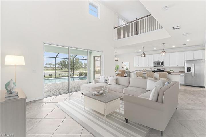 Staged-Stunning two story view from your kitchen