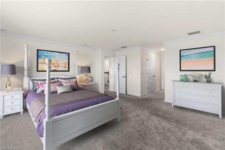 Staged-Very large and spacious primary bedroom