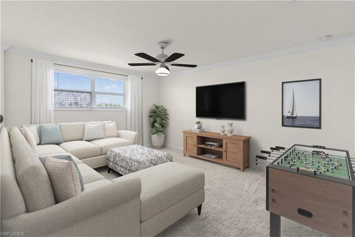 Staged-Prefect for cozying up with the family and watching a movie or enjoying a game night together.
