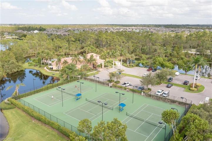 Tennis courts next to the clubhouse