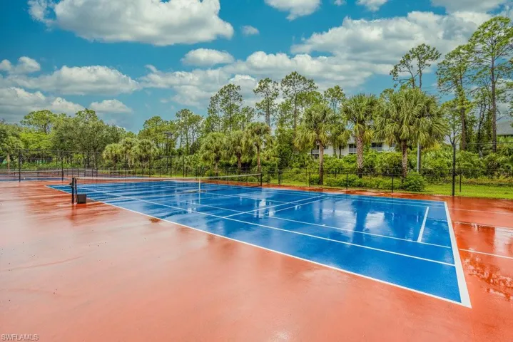 View of tennis court