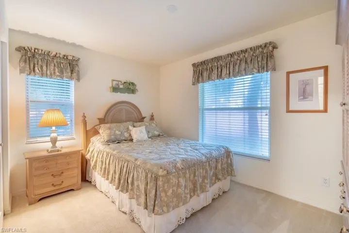 Bedroom featuring carpet