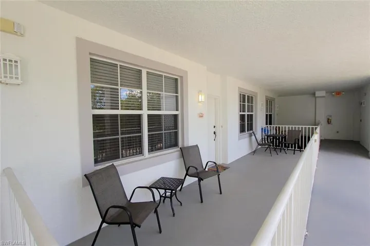 Condo Entry has its own sitting area which is unique to this specific building on the property