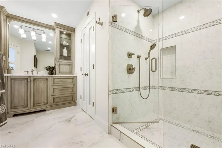 Primary bathroom with Ruffino Cabinetry