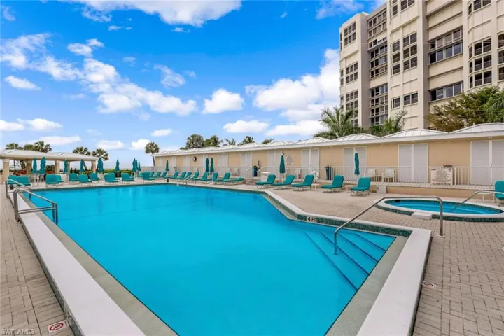 Amenity area including pool and