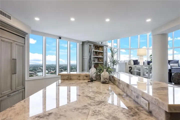 Enjoy the great views from the open kitchen