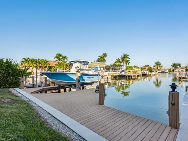 Captain's dock with newer seawall and additional lift