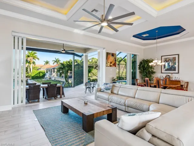 Remote-control shades in main living area