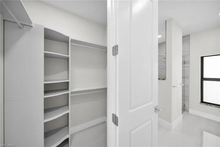 View of walk in closet