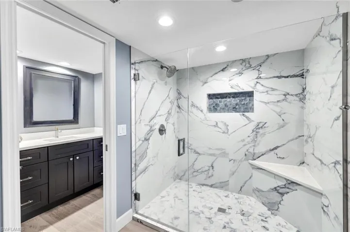 Custom Step In Tiled Shower, Niches', Sitting Bench- ALL NEW