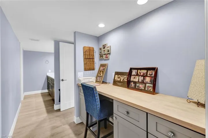 Owners Suite Private Office Area with Build In- Great for Crafts, Work, Hobby Area