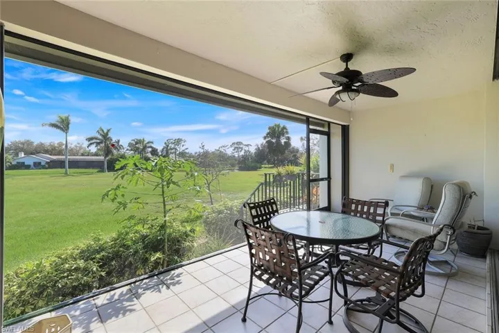 Lanai with Electric Fabric Hurricane Shutters
