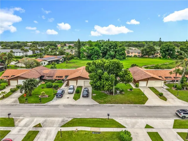 Aerial view of residential area