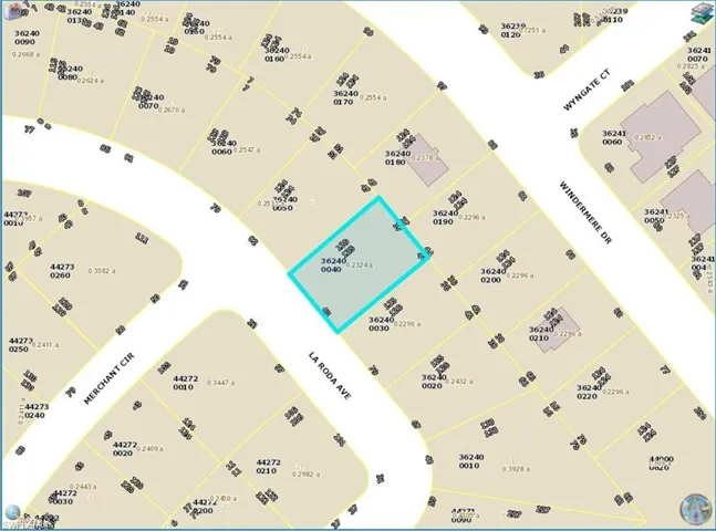 Lee County Property Appraiser GeoView parcel map. Approximate acreage and dimensions; not a survey.