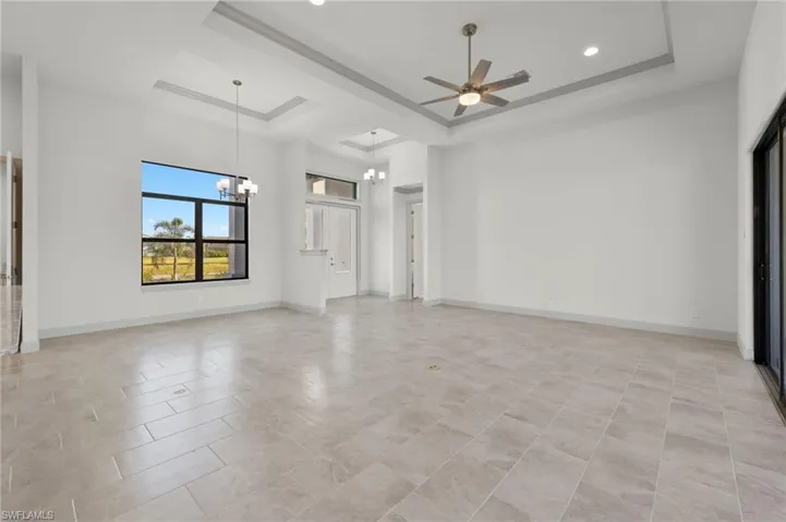 Great room dining area and front entry