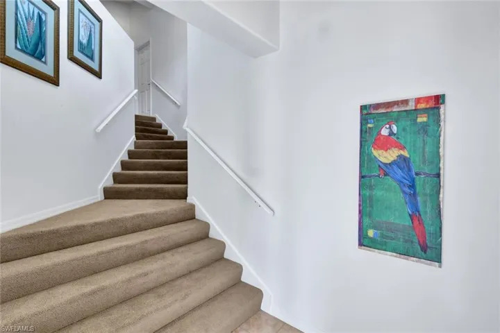 Stairway with baseboards