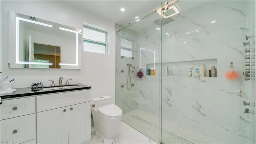 Updated modern master bathroom