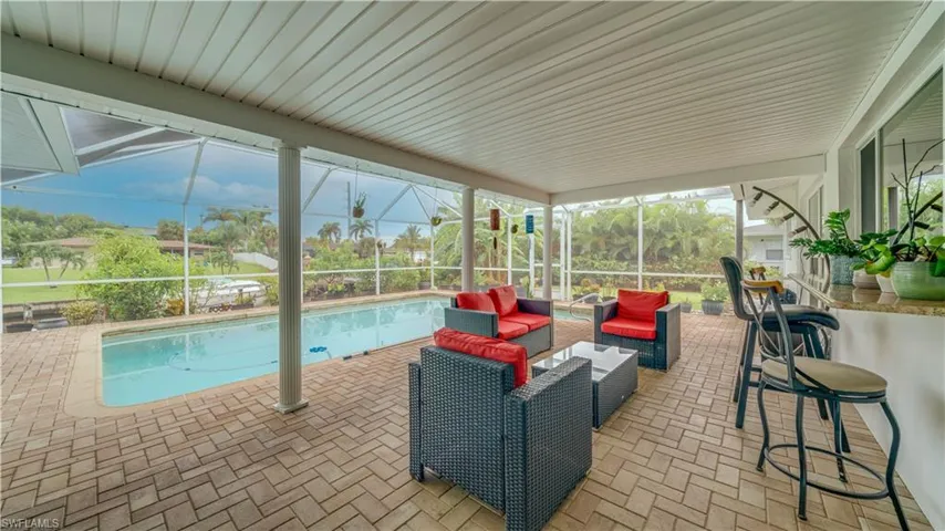 Pavered pool deck