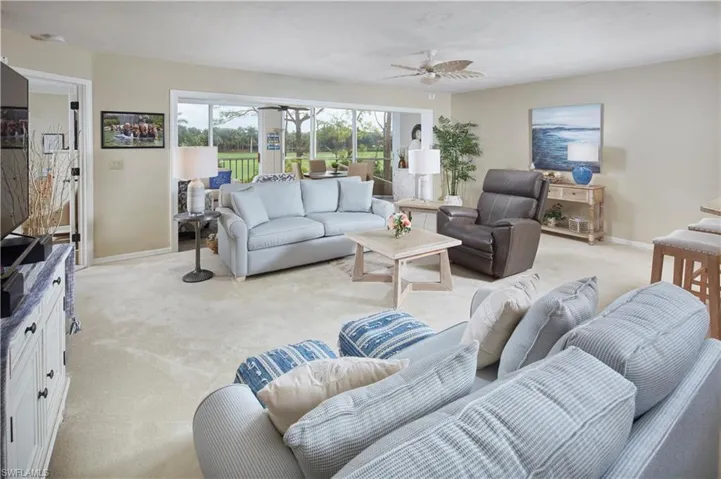 Living open to kitchen all with expansive views.