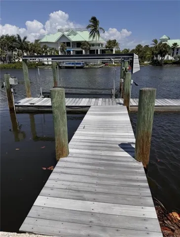Dock with a water view