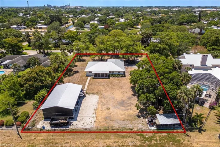 Birds eye view of property