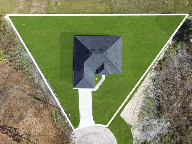 View from above of property