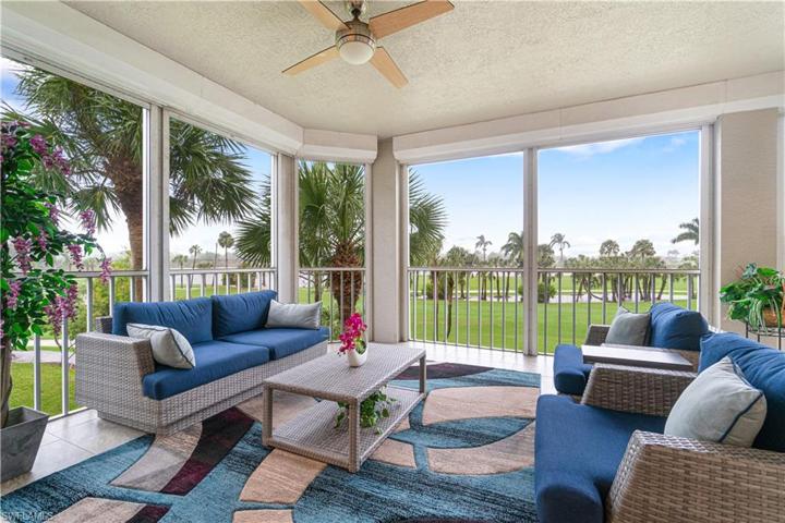 Relaxing lanai with stunning views of the Golf course