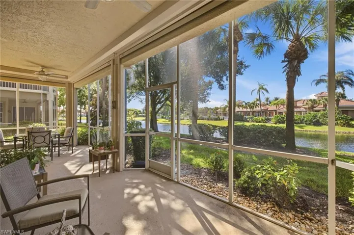 Lanai - View of lake, mature trees and clubhouse